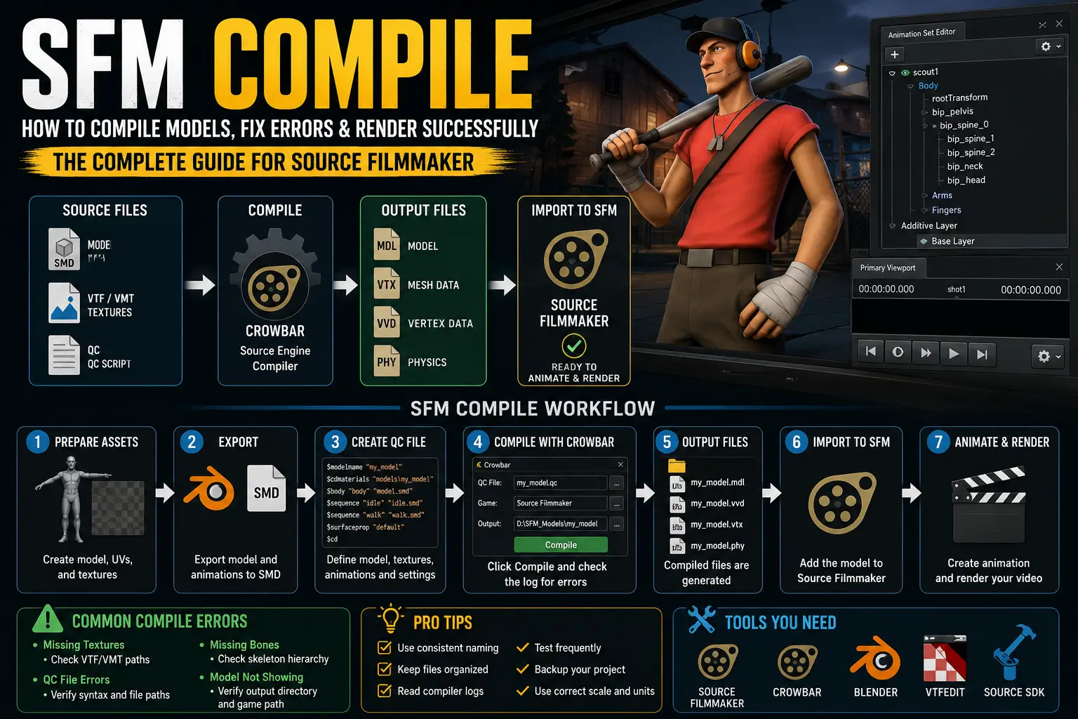 SFM Compile Explained- How to Compile Models, Fix Errors & Render Successfully (2026 Guide)
